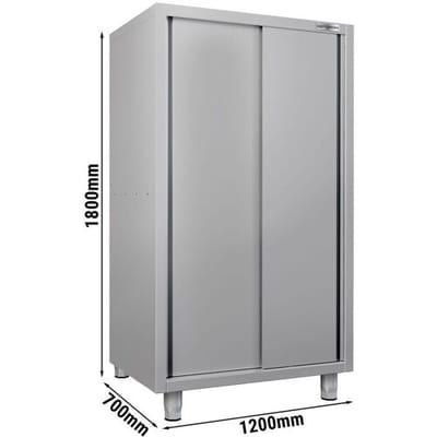 GGM Gastro Geschirrschrank ECO - 1200x700mm - 2 Schiebetüren - Höhe: 1800mm