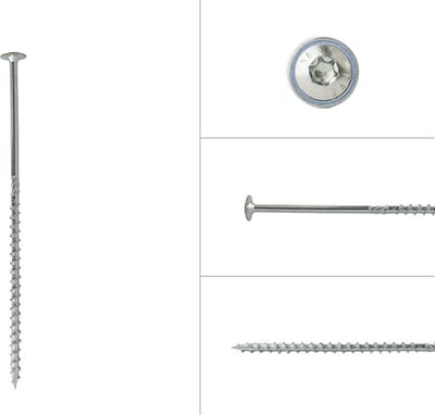 Wovar Tellerkopschroeven Verzinkt 6.0 x 180 mm Torx 30 | Doos 50 Stuks