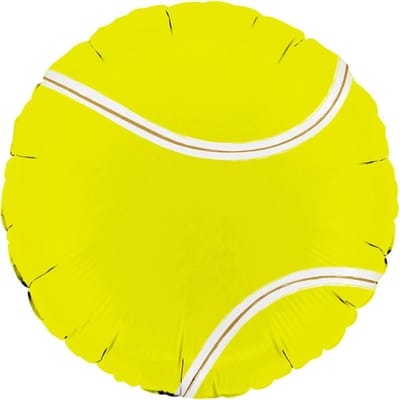 Tennisbal Folieballon, 45 cm, rond, met zelfsluitend ventiel