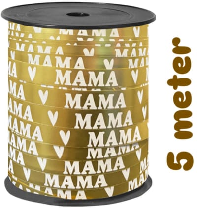 5m Sierlint goud MAMA - goudfolie - niet op spoel geleverd