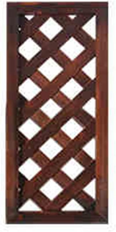Houten Tuinscherm - Scheidingswand Patio - Privacy Creëren - Rasterpatroon Design - 30 x 60 cm - Bruin