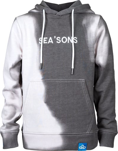 SEA'SONS - Hoodie Jongens/Meisjes - Kleurveranderend - Tie-Dye - Grijs/Wit - Maat 128