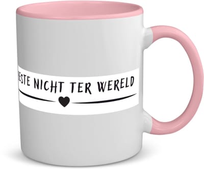 Akyol - beste nicht ter wereld koffiemok - theemok - roze - Nicht - niece - leuk cadeau voor je nicht - 350 ML inhoud