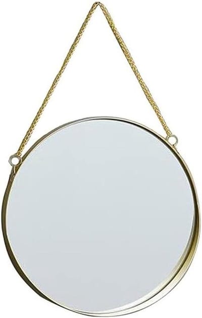 Make-up spiegel - Wandspiegel Kaptafel - Dagelijkse Verzorging - Stevig Metalen Frame - Rond - Goud