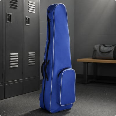 Dubbellaagse Schermtas A-vormige Schermuitrustingstas Duurzame Heavy-Duty Rits Voor Jeugdtraining blauw