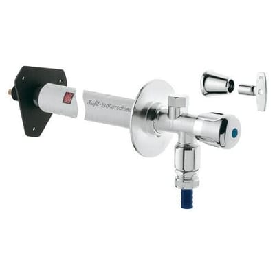 GROHE buitenmuurventiel bouwpakket Eurotec 41206 DN15 met pijpbeluchter mat chroom, 41206000