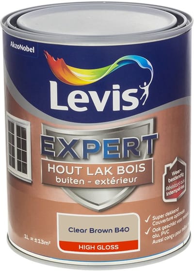 Levis - Expert Hout Lak Buiten High Gloss Mix - Clear Brown B40 - Mengverf - 1 L