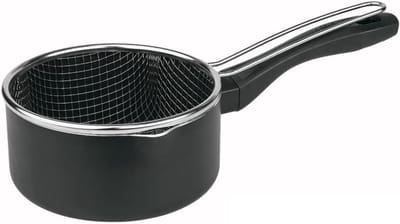 Frypan en Steelpan met Diepfriteermand 16 cm - Anti-aanbak Aluminium