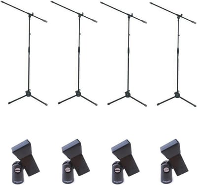 Microfoonstandaard Giraffe met Klemmen - Set van 4