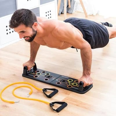 Push-up Plateau met Weerstandsbanden - PULSHER - Ontwikkelt het Bovenlichaam - Gemengd - Krachttraining