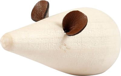 Muis, L: 6,5 cm, d 3,5 cm, 2 stuk/ 1 doos