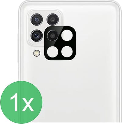 Camerascreenprotector 1x Geschikt voor Samsung Galaxy A22 4G - screen protector - glas - bescherm je camera - beschermglas - Zwart - ZT Accessoires