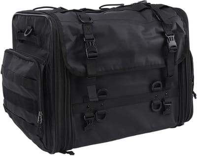 Motorfiets Topkoffer - Reisbagage Tas - Motor Reizen - Uitbreidbaar - 80 Liter - Zwart