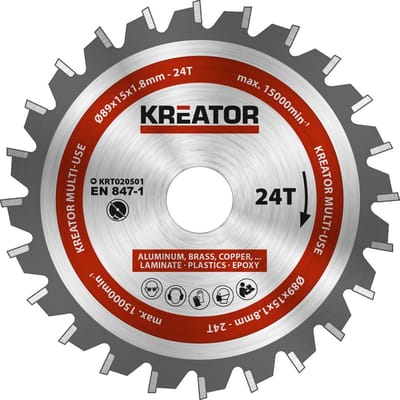 Kreator KRT020501 Universeel zaagblad 89 mm - 24T
