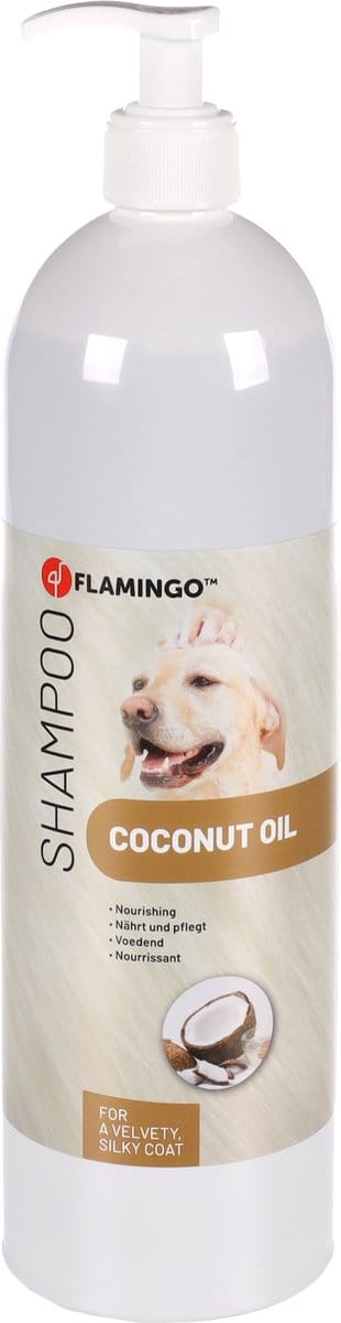 Hondenshampoo Kokos – 1L – hydraterende shampoo met kokosolie – verzorgende hondenverzorging – Flamingo