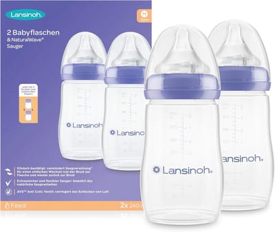 Natuurlijke Babyfles 240 ml - 2 Stuks voor Borstvoeding