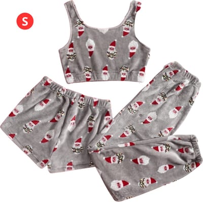 Nivard Kerstpyjama Dames Set - Christmas - Kerst Pyjama - Vrouwen - Volwassenen - Lange & Korte Broek - Shirt - Maat S