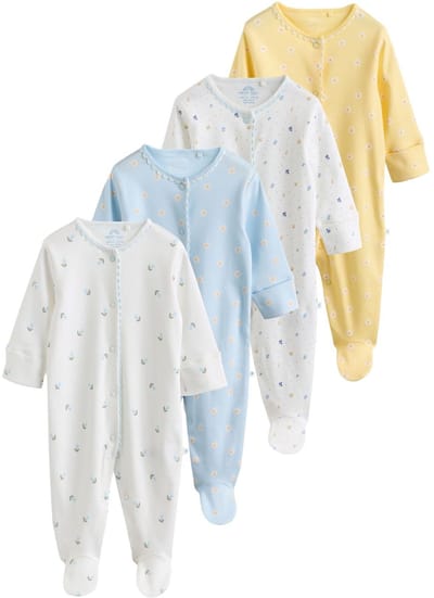 Next - Meisjes - Set van 4 babypyjama's - Blauw
