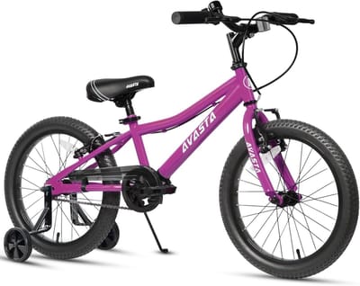 Kinderfiets - Jongensfiets Meisjesfiets - Leren Fietsen - Dubbele V-remmen - 18 inch - Roze