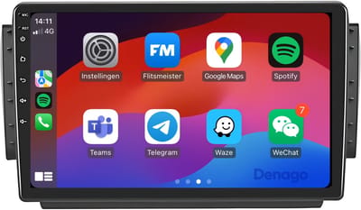 CarPlay autoradio geschikt voor Peugeot 208 (2012–2019) & 2008 (2013–2019) | Android 13 | Draadloos Apple CarPlay & Android Auto | 2GB + 32GB | QuadCore processor | Denago DNG-A50 | 2025 | 2012 2013 2014 2015 2016 2017 2018 2019 | Bluetooth & Wifi