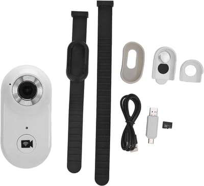 Huisdier Camera - Halsband Camera - Avonturen Vastleggen - 120 Graden Groothoek - 8GB Geheugen - Wit