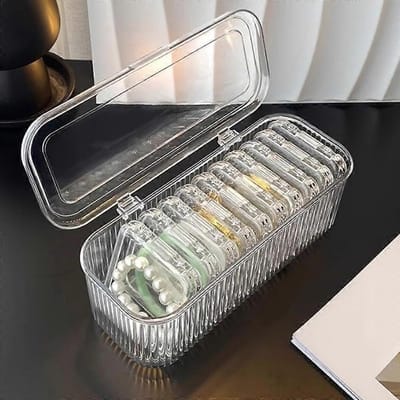 Sieraden Organizer - Opbergdozen Set - Sieraden Opbergen - Acryl Met Deksel - 10 Stuks - Transparant