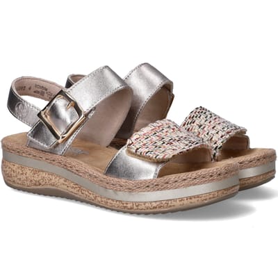Rieker Sandalen Plat Sandalen Plat - Goudkleur - Maat 36
