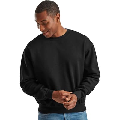 Fruit of the Loom Heren Superkatoenen Sweatshirt (Zwart)