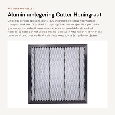Dailygoods- Aluminiumlegering Cutter - Duurzaam Bureau - Honingraat Werktafel - CNC Bewerking - Schoon Snijden - 400x400x22mm