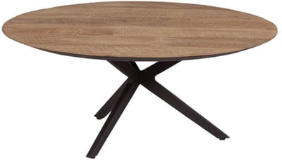 DTP home Metropole salontafel rond teakhout 90x90x38 cm