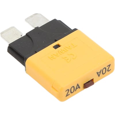Geel Handmatige Reset Steekzekering 20A Stroomonderbrekers 28VDC voor Voertuigen Laagspanning Jachten Schepen gray