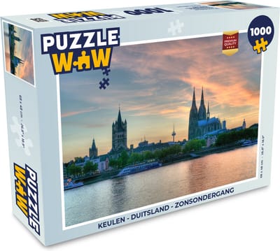 Puzzel Keulen - Duitsland - Zonsondergang - Legpuzzel - Puzzel 1000 stukjes volwassenen