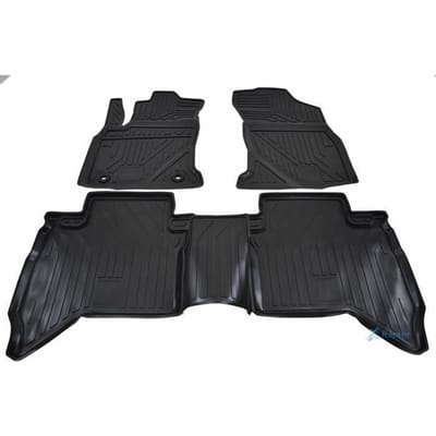 J&J AUTOMOTIVE | Tapis De Sol En Caoutchouc 3D Exclusive Pour Toyota Hilux depuis 2015 noir