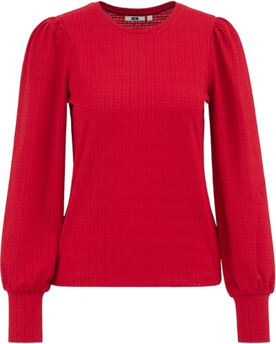 WE Fashion Dames jersey top met structuur
