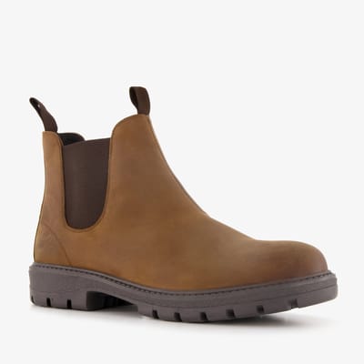 Van Beer suede heren Chelsea boots bruin - Maat 42
