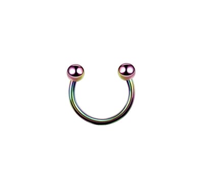 Cabantis Piercing met balletjes - Piercing - Neusring - Lipring - Sieraden - Regenboog
