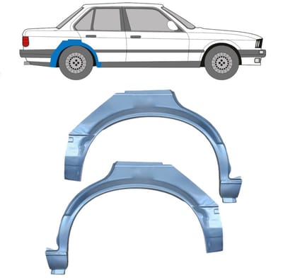 Reparatiepaneel achterspatbord voor BMW 3 E30 1982-1987 / Links + Rechts / Set