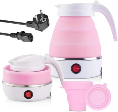 Draagbare Opvouwbare Waterkoker met 2 Inklapbare Bekers - Compact en Snel voor Reizen en Outdoor