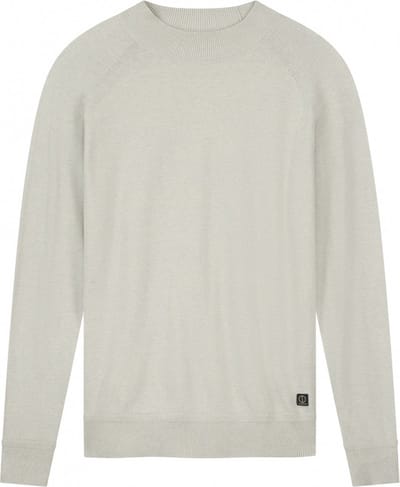 Mock Neck Soft Cotton Melange Offwhite (405538 - 102)