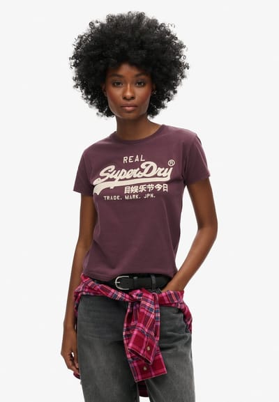 Superdry - T-shirt met geborduurd vintage logo - Dames - T-shirts