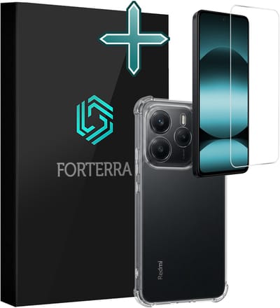 Hoesje Met Screenprotector - Geschikt voor Xiaomi Redmi Note 14 5G - Sterk & Shockproof - Back Cover - Siliconen Case - Telefoon Hoes - Shock Proof - Transparant