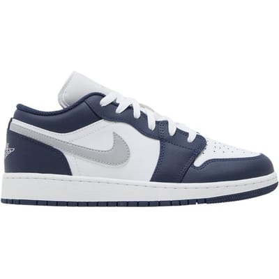 Jordan 1 Low Midnight Navy Wolf Grey (GS) 36.5 white