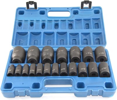 Slagsleutelset 1/2 inch Aandrijving SAE Standaard Bitjes Cr-Mo Staal