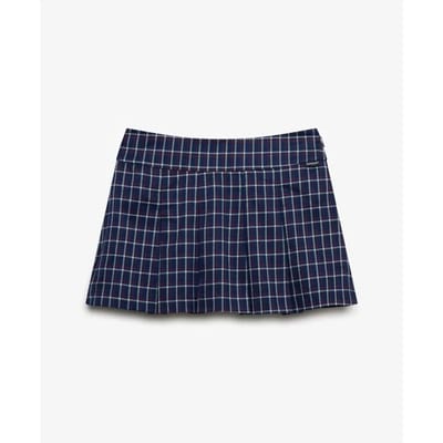 Superdry Mini Geplooide Skort Red Grootte: 42