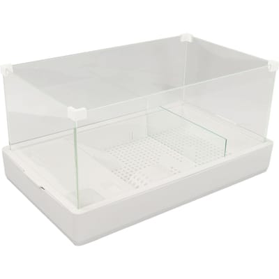 Aquarium en Verre pour Tortues Haute Translucidité Épaissi Vue Panoramique à 360 Degrés Terrarium pour Reptiles pour white