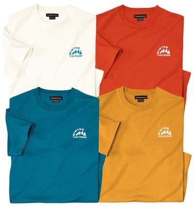 ATLAS FOR MEN - Set van 4 T-shirts Outdoor - Heren - Verkrijgbaar in grote maten - L