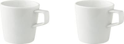 Palmer - White Delight - Beker - Mok - 2 stuks - 25 cl - Wit - Porselein - Koffiekopjes