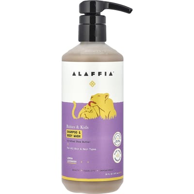 Alaffia, Shampooing et Gel Douche pour Bébés et Enfants, Citron Lavande, 16 fl oz (473ml)