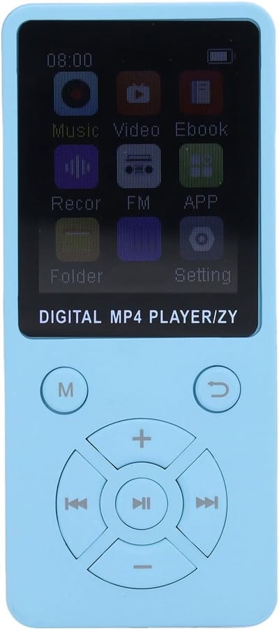 Draagbare MP3-speler 64GB met Bluetooth 5.0, 1.8 Inch Kleurenscherm en Ingebouwde Luidspreker