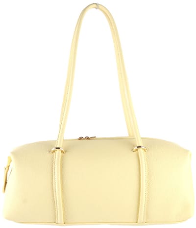 Giuliano lederen schoudertas Alexa - Dames - Made in Italy - Zacht geel